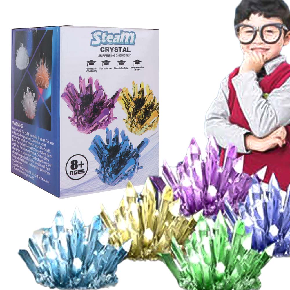 Crystal Growing Kit - Zestaw do hodowli kryształów, kolorowe kryształy,