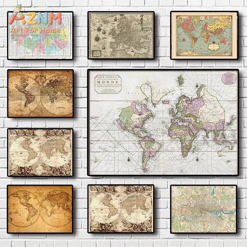 Obraz na płótnie w stylu vinta – Star Map Poster recenzja i cena
